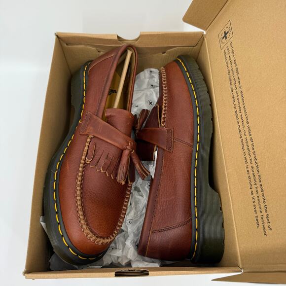 Dr. Martens Men's Adrian YS Cashew Ambassador Tassel Loafers Sz US12M EU46 Brown - Picture 5 of 7